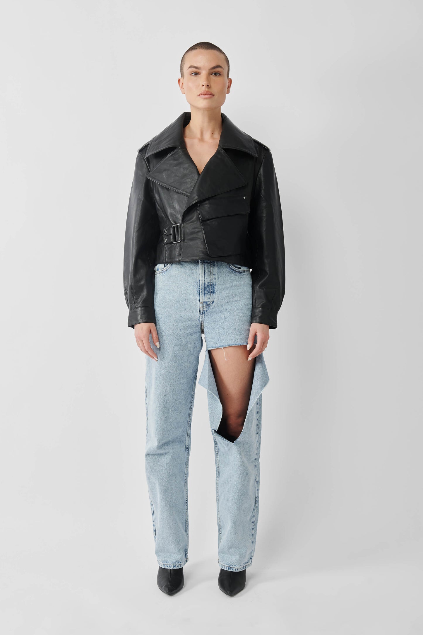 Cropped Blouson Black - Tall