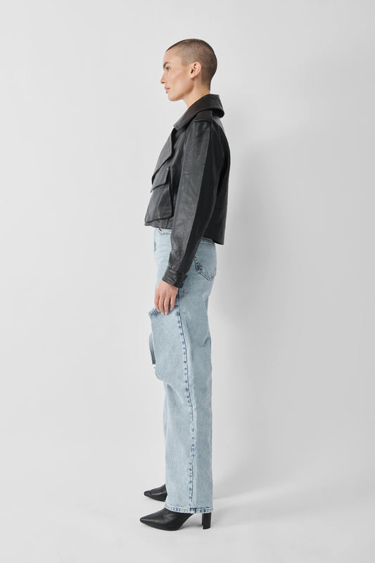 Cropped Blouson Black