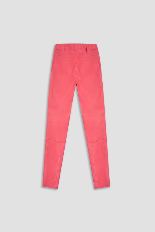 '88 KAY MICHAELS LEATHER LEGGINGS - ACID PINK