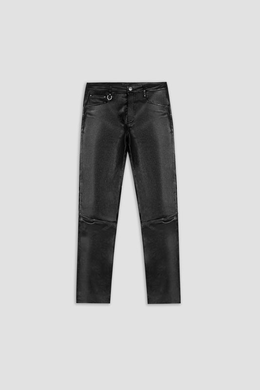 STRAIGHT LEG STRETCH LEATHER TROUSER